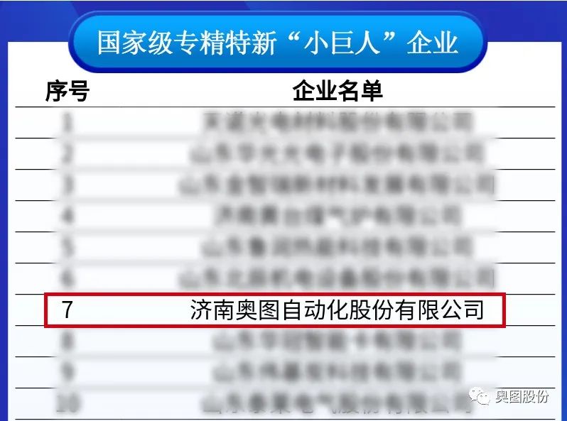 奥图股份-国家级专精特新“小巨人”